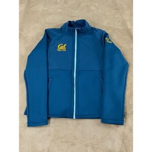 Under Armour Storm Fitted Daytona Jacket Women L Zip Up Blue Cal track field NEW